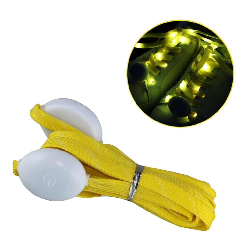 Светодио дный светодиодные шнурки с питанием от батареи, постоянная яркая/быстрая вспышка/медленная вспышка, 3 режима для кроссовок