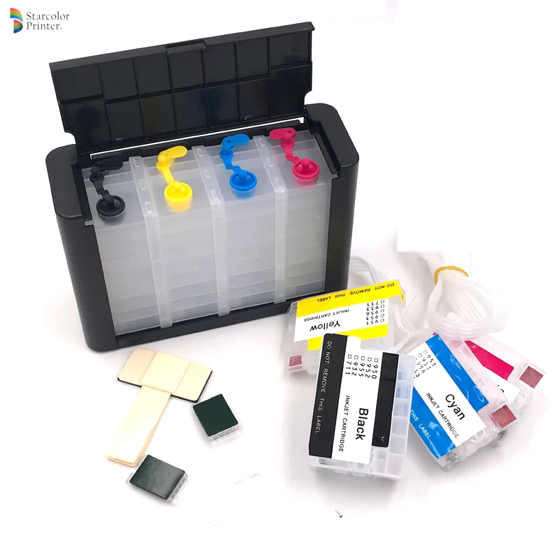 

Starcolor NEW ink cartridges 932 CISS for HP932 933 933 compatible for HP 932 Officejet 6100 6600 6700 7110 7610 7612 printer
