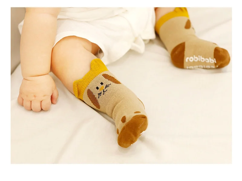 Cute Animal Infant Baby Socks Cartoon Anti-Slip Floor Socks Boys Girls Warm Toddler Socks Spring Autumn 0-4 Y Baby Boys Clothing (4)