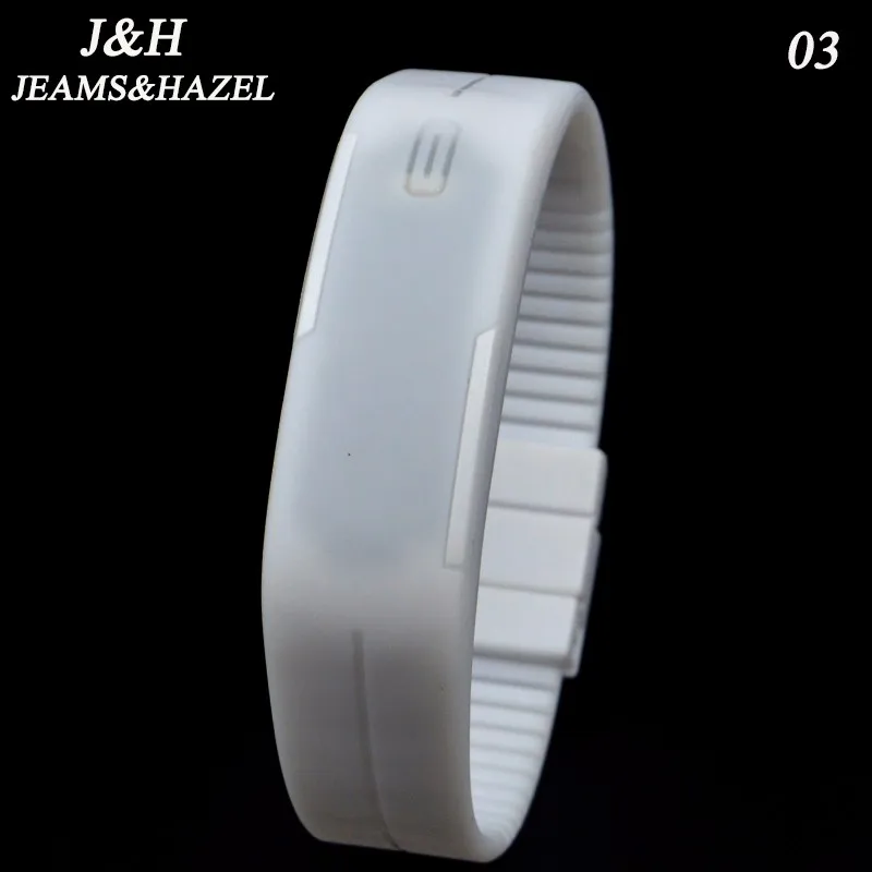 Светодиодный браслет часы Для женщин модные спортивные силиконовые электронный наручные часы Для мужчин личность Повседневное Relogio W1002