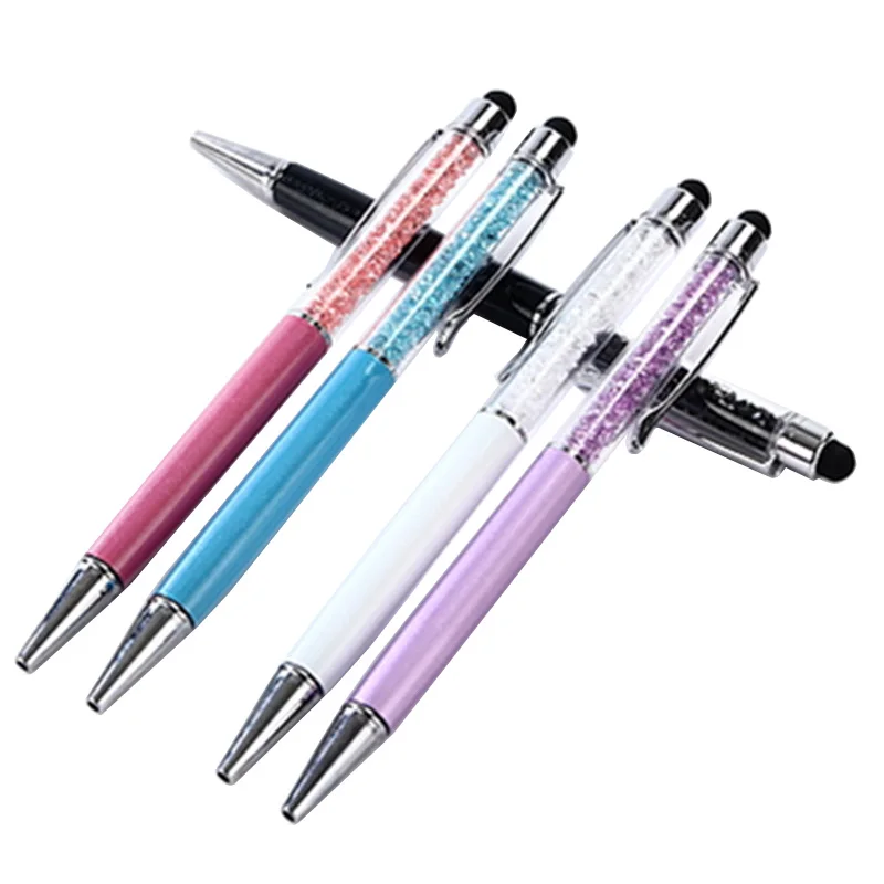 

5 Colors Crystal Ballpoint Pen Fashion Creative Stylus Touch Pen for Writing Stationery Office & School Pen Ballpen Black Blue