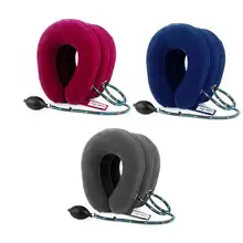 3 слоя надувной шеи тяги мягкий шейный воротник растягивающее устройство воздушная Шейная подушка для шеи и облегчение боли в плече скоба