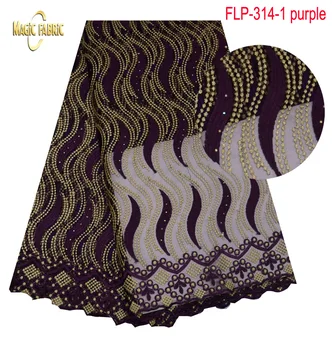

High quality african french net lace fabric embroidered tulle 2016 nigerian lace materials for wedding dress FLP-314