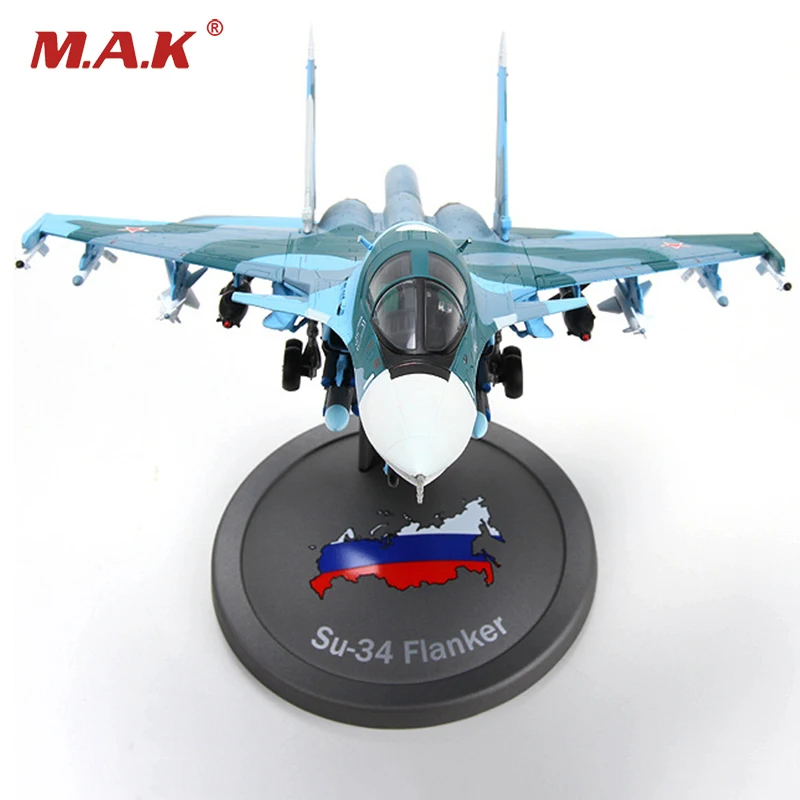 Детские игрушки 1/72 Sukhoi Su-34 Su34 модель самолета Утконос модель бомбардировщика статическая игрушка из сплава su34 модель самолета ВВС коллекция