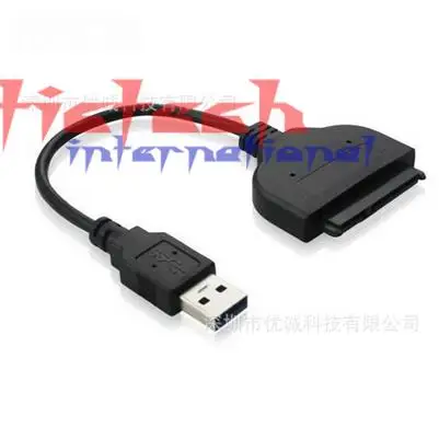 Perfect by dhl or ems 50pcs USB 3.0 To SATA 22 Pin 2.5 Inch Hard Disk Driver SSD Adapter Cable Newest 3