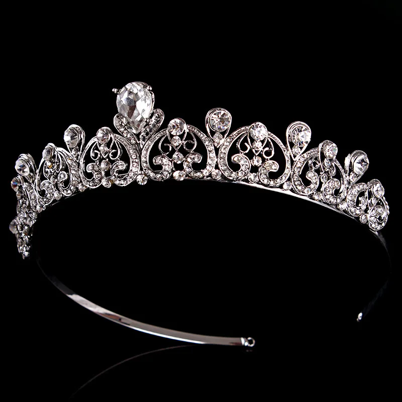 100 Handmade Bridal font b Wedding b font Crown Bride Tiaras Crystal Rhinestone Hair Bridal Bands