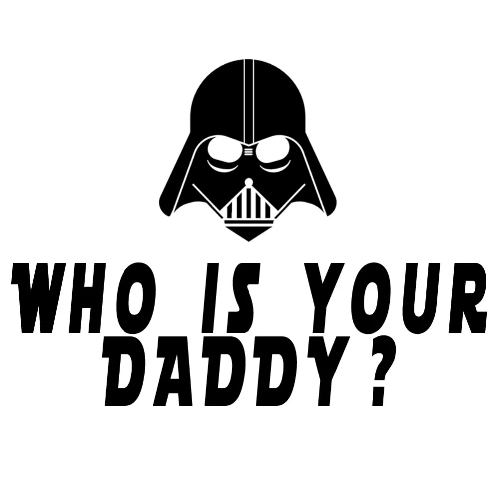 20cm wide Who is Your Daddy Text Darth Vader Luke Skywalker Art Vinyl 20cm-wide-who-is-your-daddy-text-darth-vader-luke-skywalker-art-vinyl