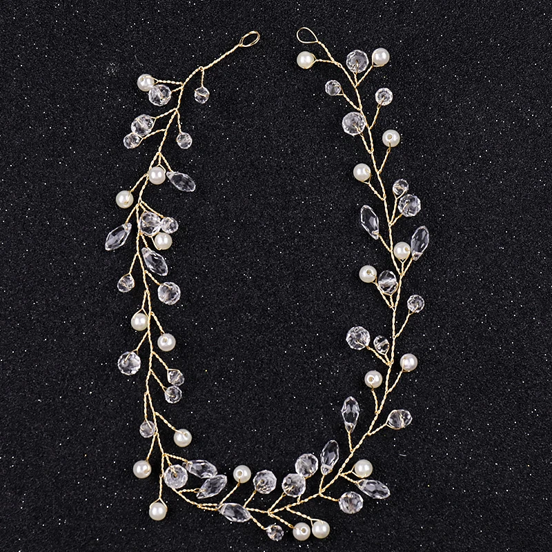 

Elegant Crystal Pineapple Beads Headbands For Women Pearl Hair Band Bride Hair Accessories Wedding Pearl Crystal Headband
