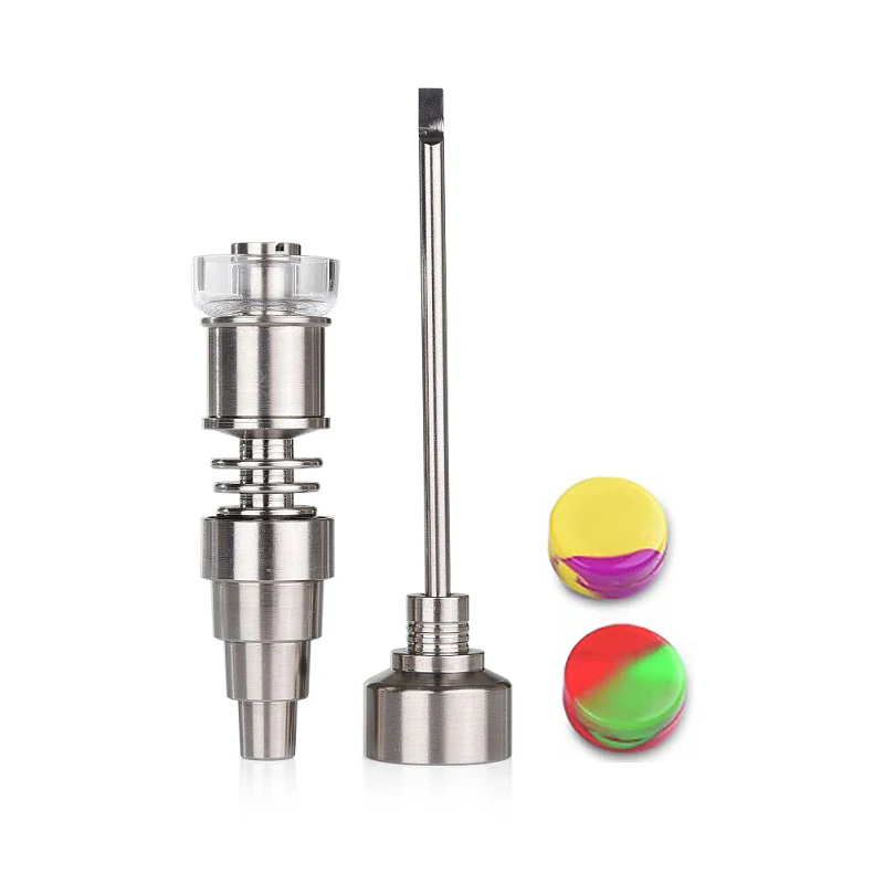 

Hybrid Titanium Nail Quartz Nail 10/14/18mm 6 in 1 Carb Cap Dabber Dab Fit 20mm E-Nail Heater Coil Rig Silicone Hookahs Dnail
