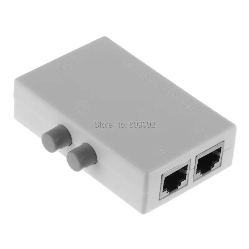 Двухпортовый мини разветвитель AB с ручным управлением сетевой коммутатор Ethernet