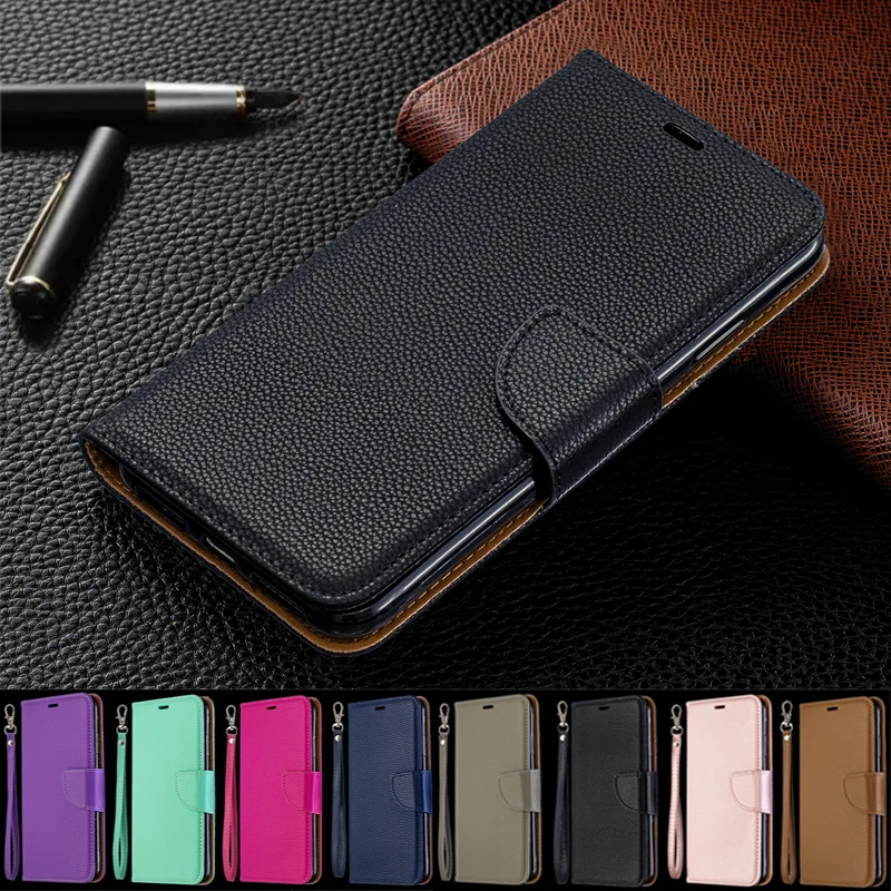 

For Xiaomi Redmi Note 7 7A K20 9T Pro Leather Flip Wallet Cover For iPhone 6 6S 7 8 Plus X XS XR Max PU Litchi Grain Phone Cases