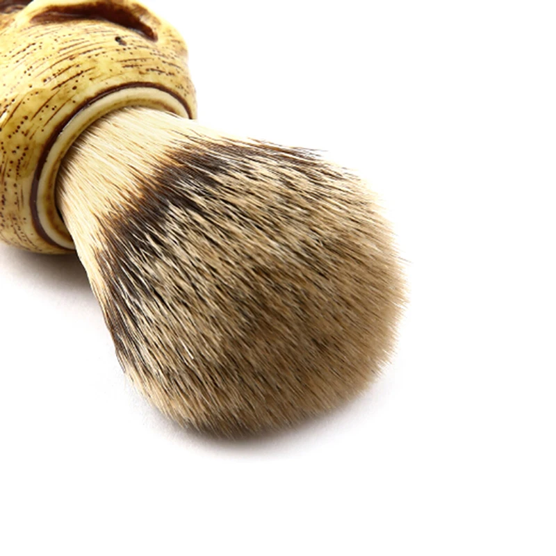 Бритва щетка с деревянной ручкой мужской подарок Хэллоуин Череп барсук волос Мужская кисть для бритья Парикмахерская Салон лица Борода