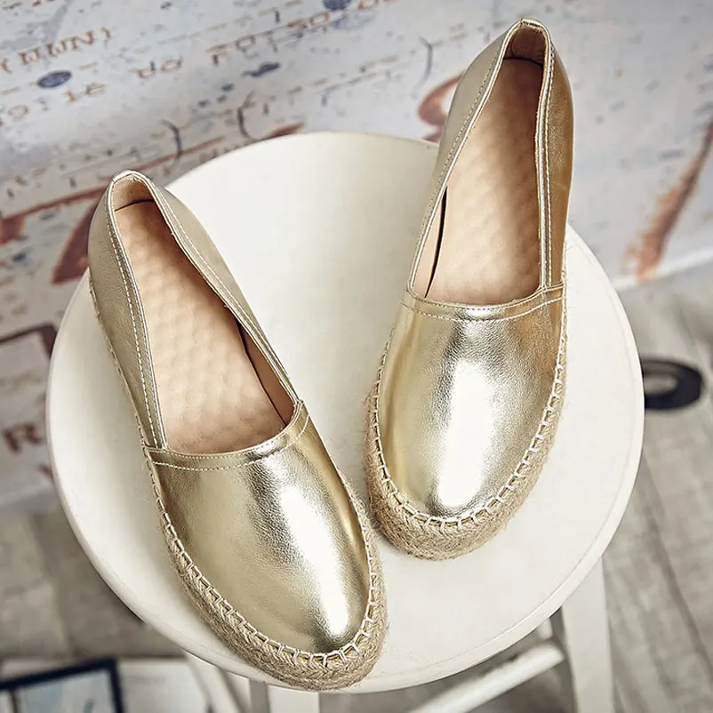 silver women flats