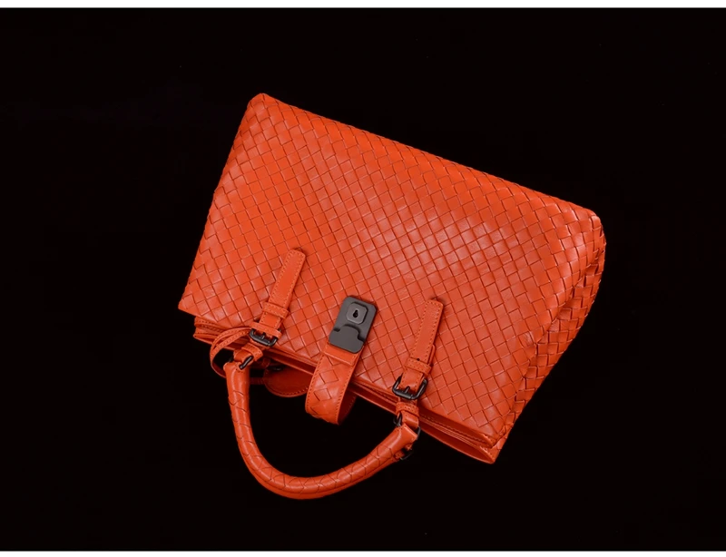 orange Designer Hand Handtasche Leder Umhängetasche Tasche pink dark Aus Schafe Rom Blue Frauen Black apricot grey Gewebt Mode Hjkl Haut yellow Große Kapazität Import Echtem q5RCCw