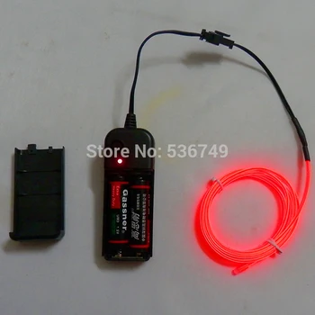 

EL Wire Red 3.2mm-1M +3V Portable Controller (with functions of Constant -Flashing-Off)