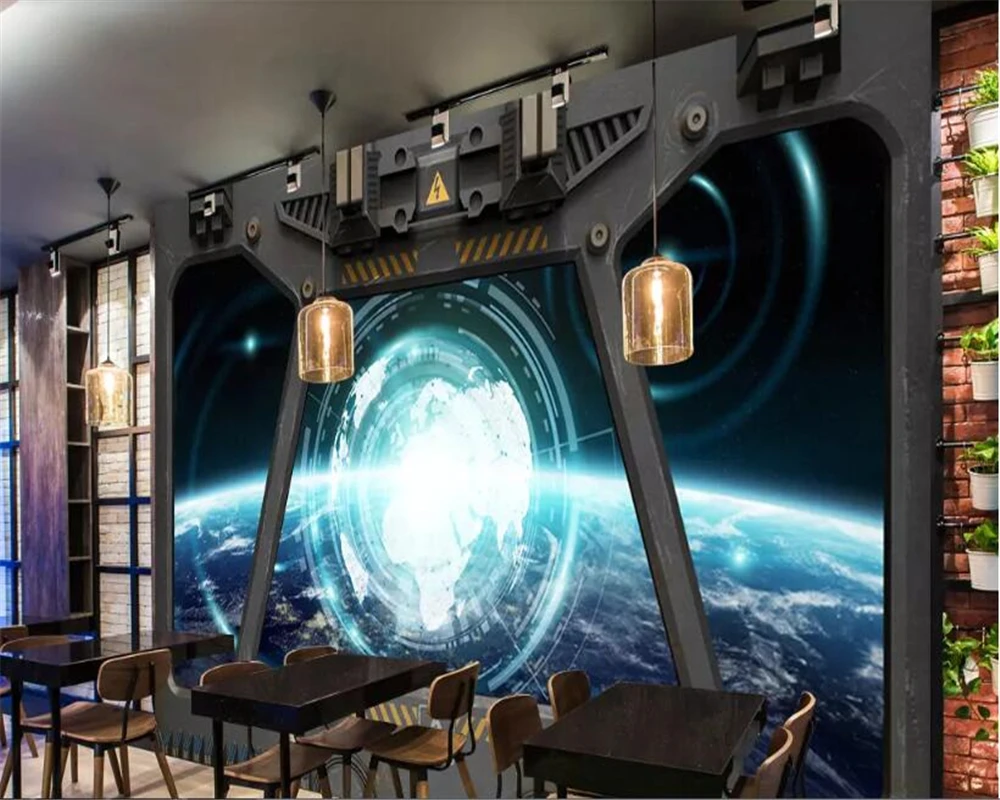 3d обои beibehang Настенные научная фантастика украшение для сцены KTV bar фоновые