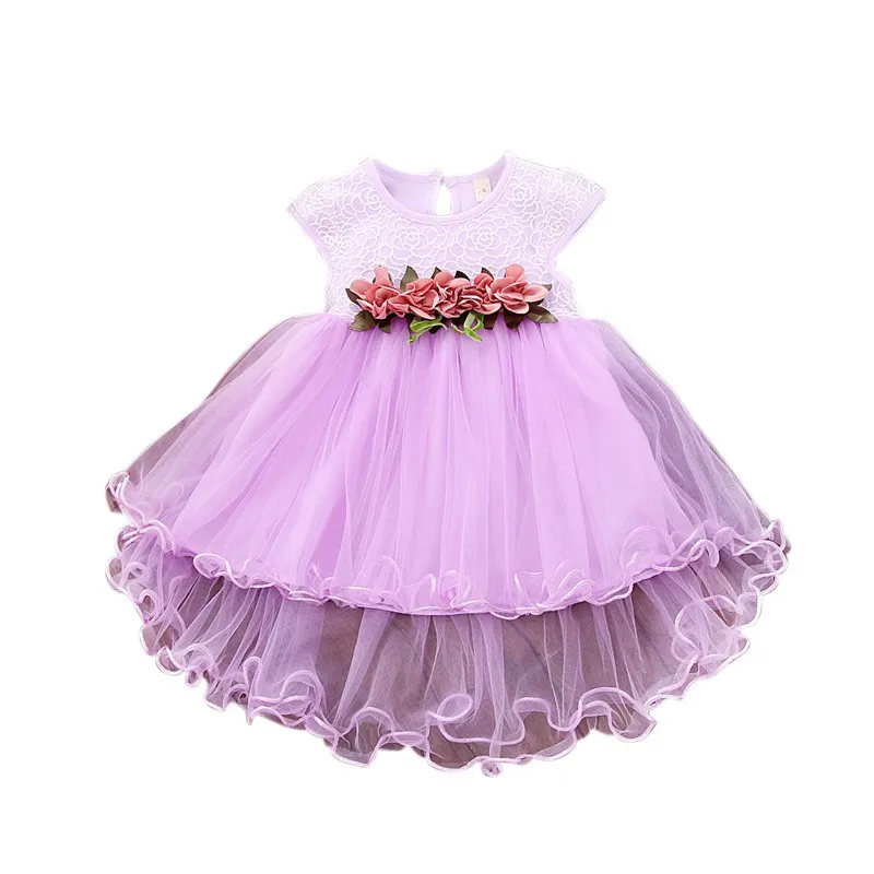 

Kids Baby Girl clothes Summer Floral print Geometry round neck sleeveless cotton casual Princess Dresses