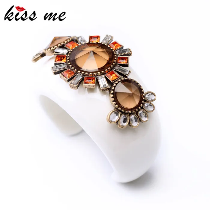 

New Styles 2016 Fashion Jewelry White Wide Charm Bangle