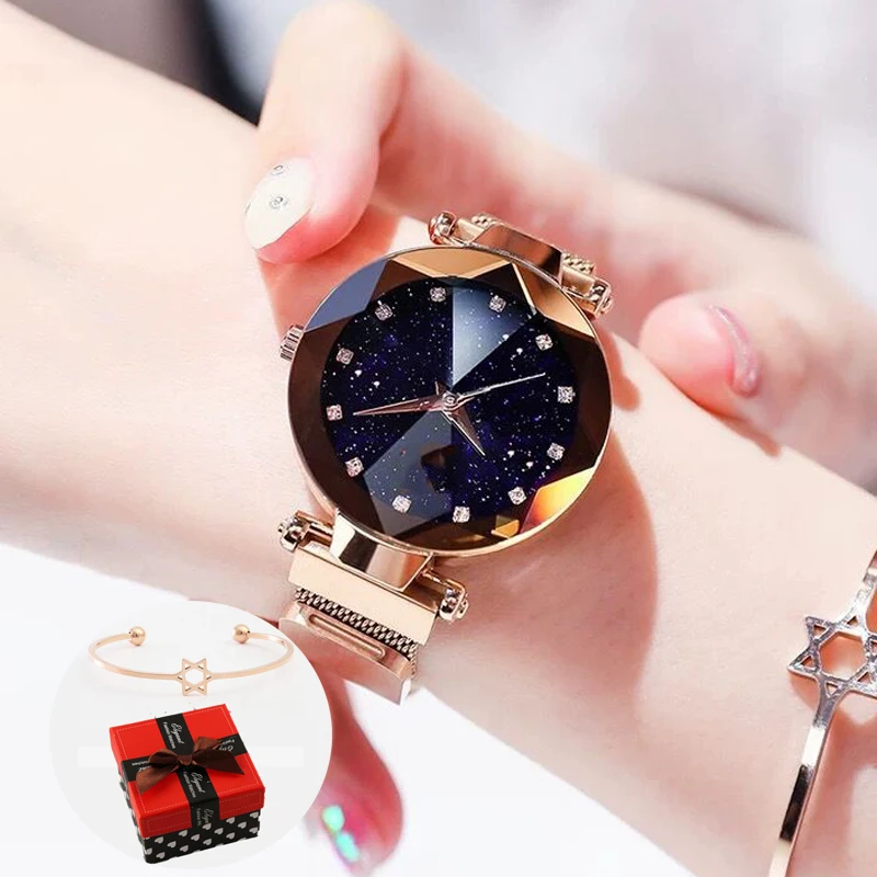 

reloj mujer Gold Watch Women Luxury rhinestone crystal bracelet quartz ladies watch waterproof female wrist watch montre femme