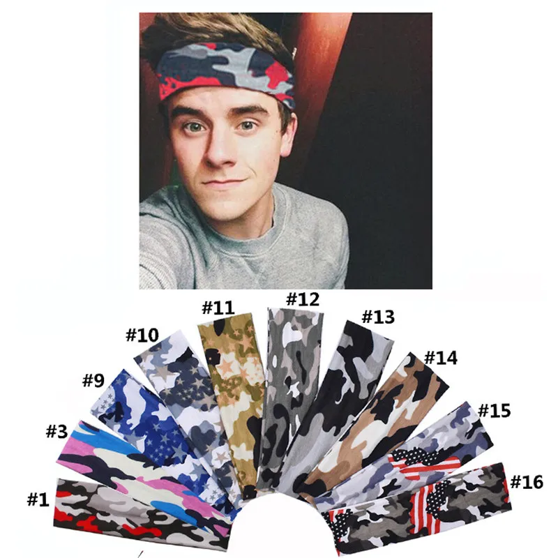

Free shipping fashion Women wide Sports sweat-absorbent headbands Men's camouflage headwear Cloth Towels Sweat Absorbing band