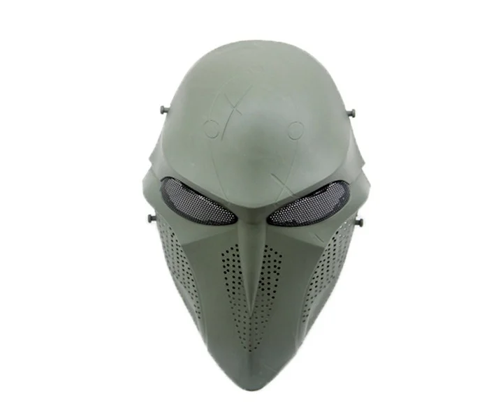 ZJZ10 страшная Военная Тактическая Маска на все лицо CS Wargame Хэллоуин косплей вечерние Пейнтбол Страйкбол Череп защитная маска - Цвет: OD