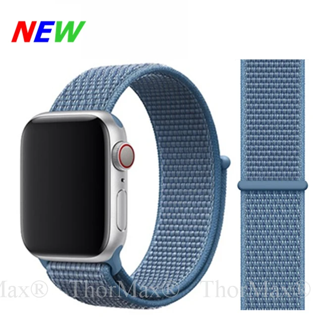 Спортивная петля ремешок для apple watch 4 для iwatch band 42 мм 44 мм 38 мм 40 мм для apple watch band нейлоновый браслет correa Ремешки для наручных часов - Цвет ремешка: 27-Cape Cod Blue