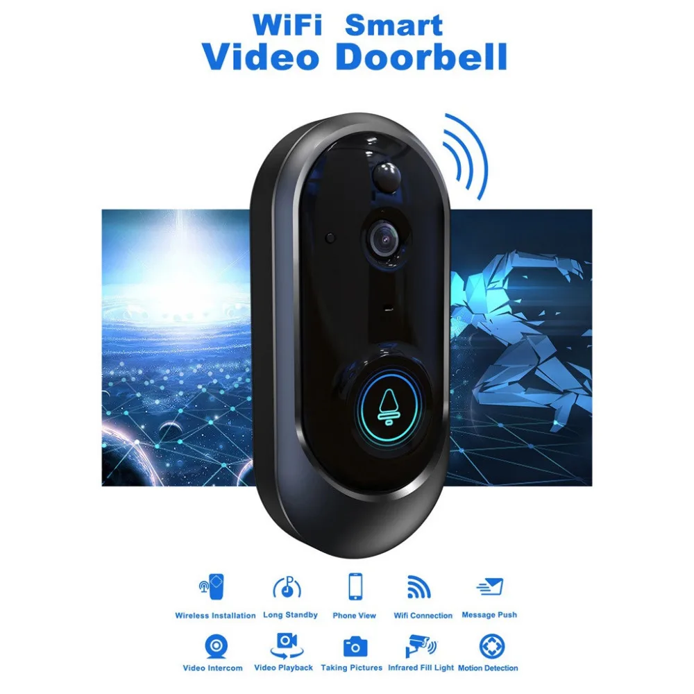 

Smart Wireless WiFi Doorbell HD Camera IR Video Phone Intercom Home Security #4