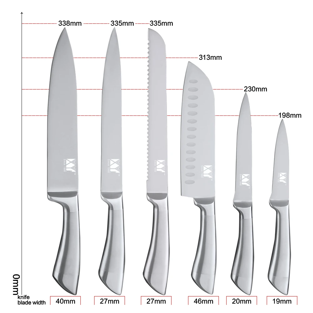 XYj набор кухонных ножей из нержавеющей стали держатель Стенд Блок для очистки овощей утилита Santoku шеф-повара нож для нарезки хлеба новое поступление