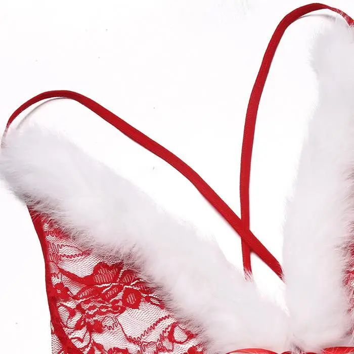 Avidlove кружево сексуальное женское белье Рождество комбинезон-Пижама Hairball спагетти кружево ремень красный цветочный для женщин пикантны