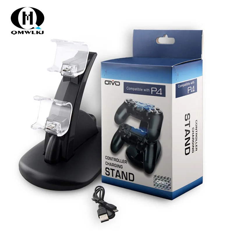 

Controller Charger Dock LED Dual USB PS4 Stand-up Charger For Sony PlayStation 4 / PS4 Pro Wireless Game Handle Joystick holder