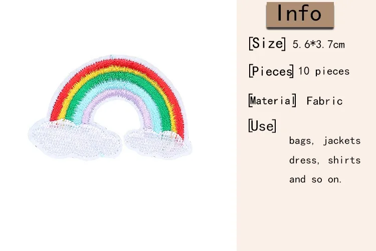 TIANXINYUE патч два размера Радуга заплатка DIY Вышитые железные заплатка для одежды шитье Радуга одежда