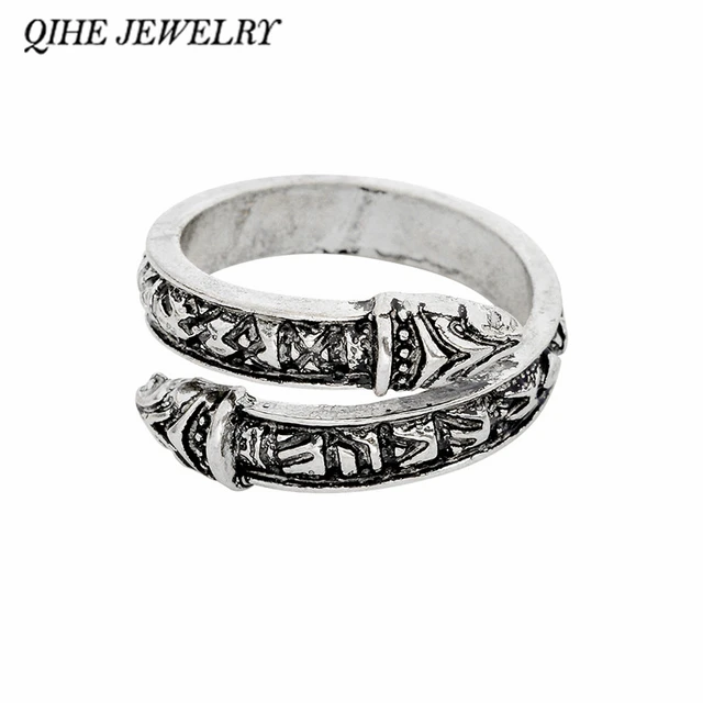 QIHE JEWELRY Viking ring 3 color snake heads viking weeding ring Ring for men No QIHE JEWELRY Viking ring 3 color snake heads viking weeding ring Ring for men No