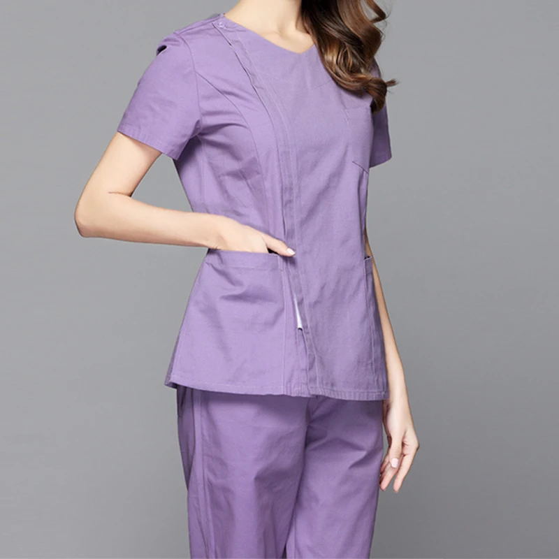 Medical clothing Women's surgical scrub set doctor nurse short sleeve uniform dental pet clinic summer beauty salon overalls