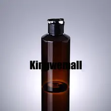 300 шт./лот Ёмкость 150 мл пустые ПЭТ Браун Бутылка с черным Пресс Крышки для лосьон или косметической упаковки xci38