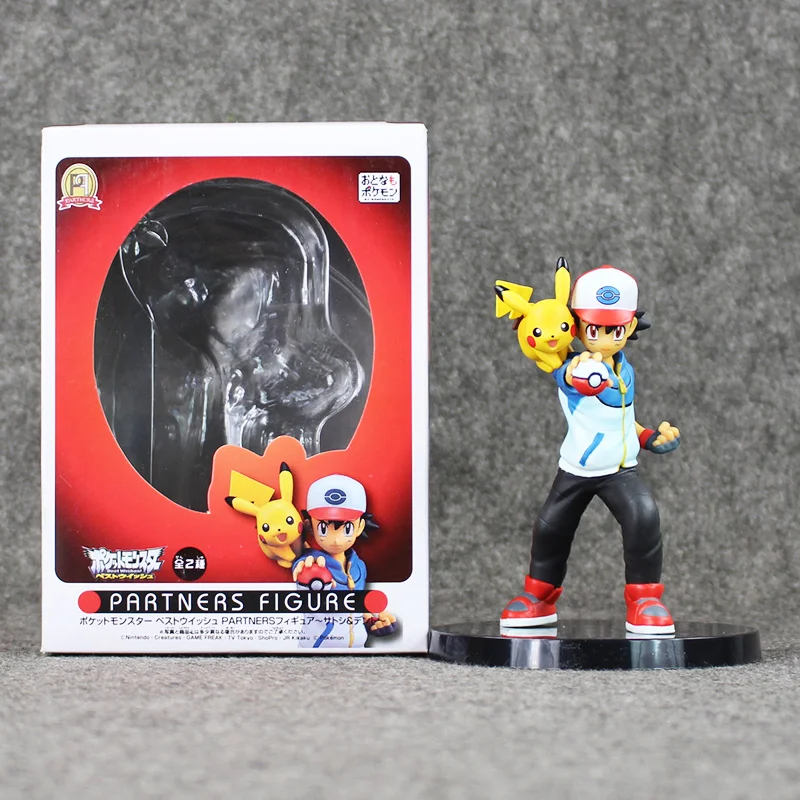 

5.5''13.5cm Figure Ash Ketchum Kids Toy PVC Partners Action Figure Resin Collection Model Doll Gifts Doll