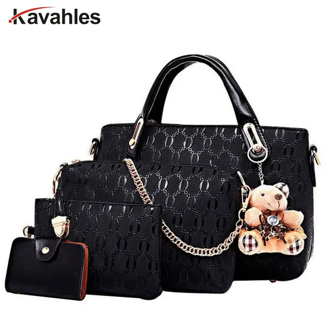 Famous Brand Female Classic England Handbags High Quality Famous Brand Female Classic England Handbags High Quality Leather Shoulder Bag 4pcs Set Crossbody Bags