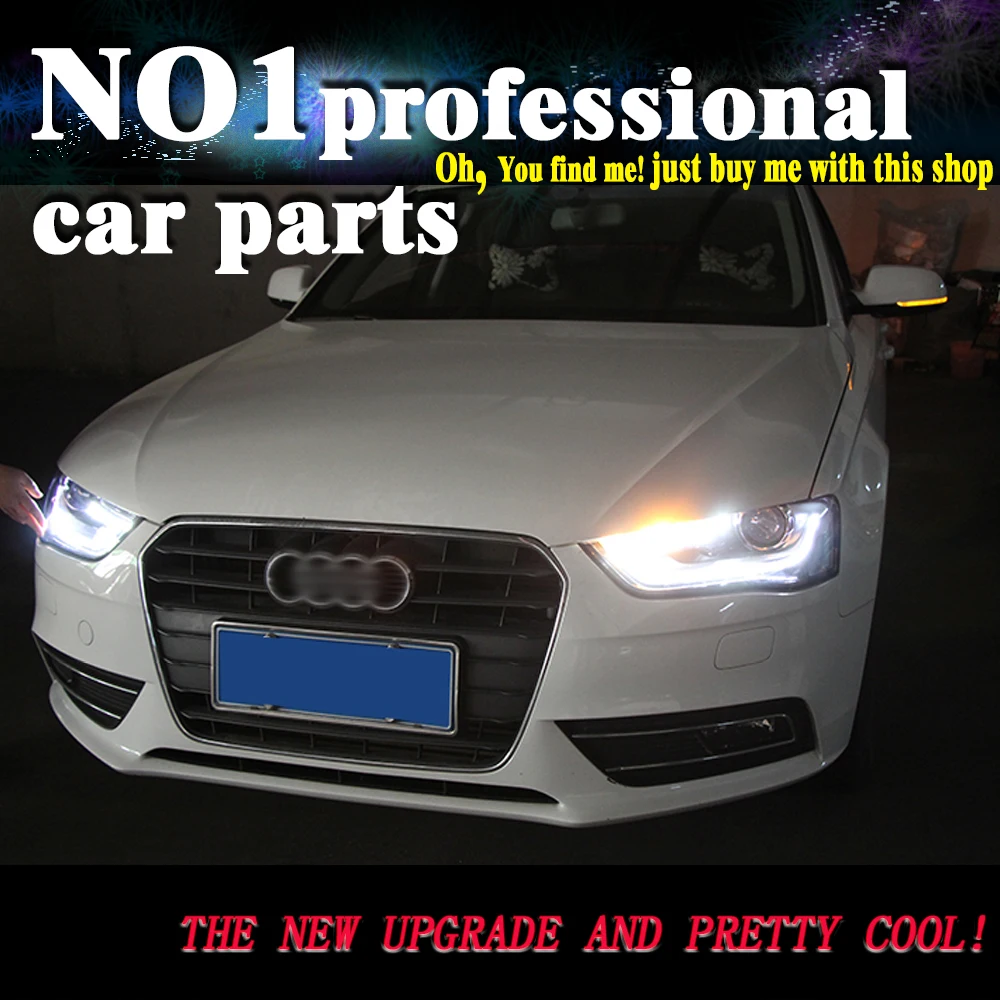 

OUMIAO Car Styling for Audi A4L Headlights Audi A4 2013-2015 LED Headlight H7 D2H Hid Option Angel Eye Bi Xenon Beam