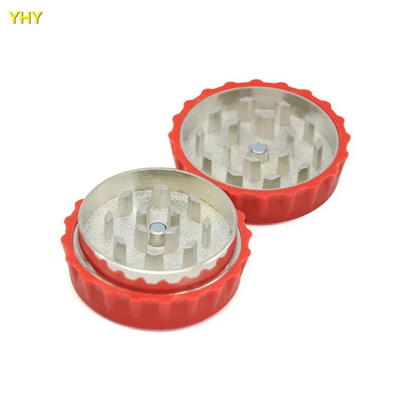 The bottle cap grinder Mini Metal Grinders for Tobacco 2 layer Dry Herbs Grinder Crusher Herbal Smoking Accessories Grinders 03
