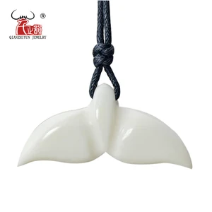 Hot Sale 1PC Hawaiian Surfer Handmade Carved Ox Bone White WHALE TAIL Pendant Tribal Unisex New Zealand Maori Choker Necklace Hot Sale 1PC Hawaiian Surfer Handmade Carved Ox Bone White WHALE TAIL Pendant Tribal Unisex New Zealand Maori Choker Necklace