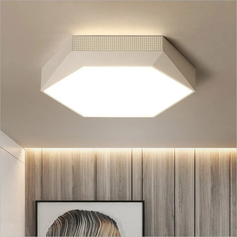 

Minimalism modern LED ceiling lights black/white metal ceiling lamp study Room bedroom lamparas de techo colgante modern