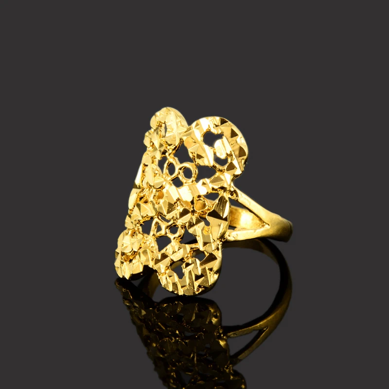 Anillo oro antiguo para mujer, anillo largo de 24k, anillo simétrico Irregular, accesorios joyería, dijes Bague|gold rings for ringrings for women - AliExpress