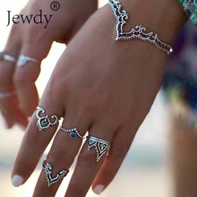 5 шт. богемный себе палец кольцо браслеты для женщин Браслеты Mujer Свадебные Хрустальная корона браслет с подвесками Femme Jewelry