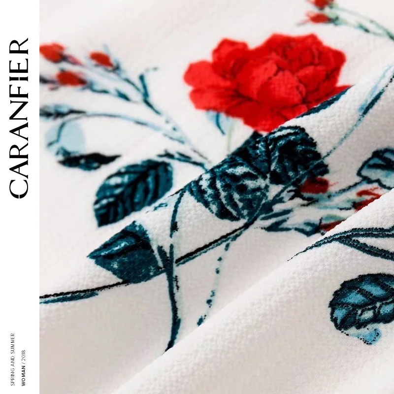 CARANFIER галстук бабочка белые летние платье без рукавов 2018 Fashion створки тонкая