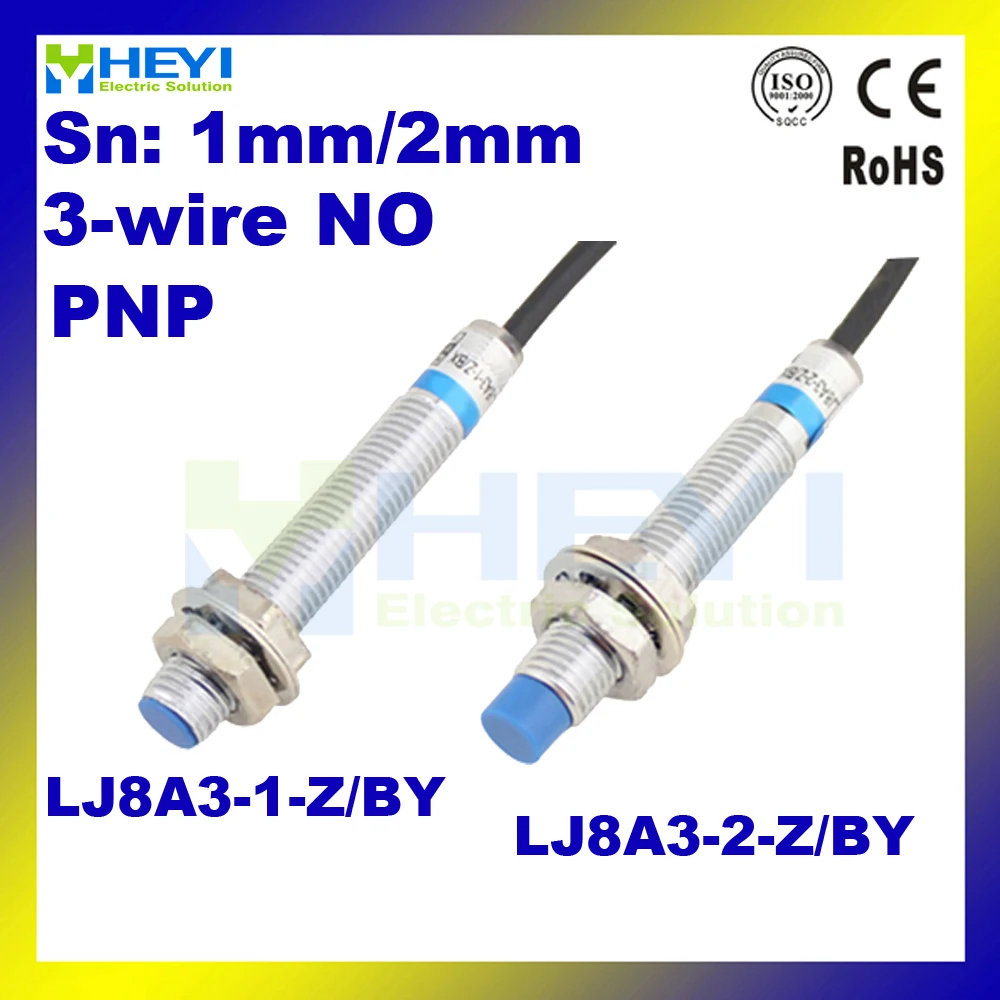 High quality Metal Inductive Proximity Sensors PNP NO Sn 1mm or 2mm 3