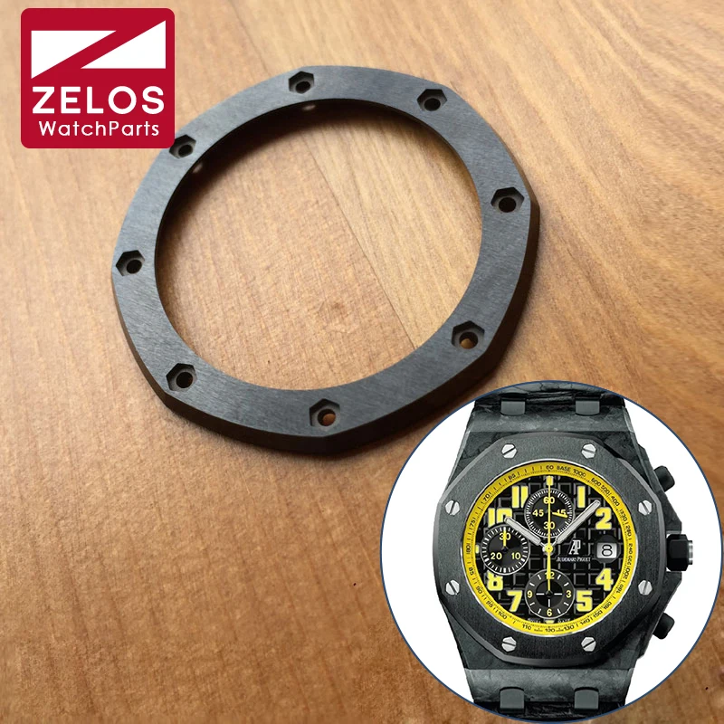 

replace ceramic watch bezel inserts for AP ROO Royal Oak Offshore 42mm bumble bee automatic watch case 26470 parts tools