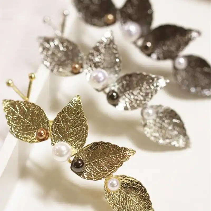 1 шт. Модные Ретро листья жемчуг шпилька головной убор CJWD86|pearl hairpin|pearl headdresshairpin leaf |