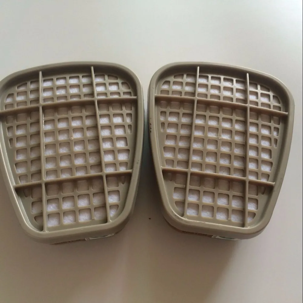 2 pcs gas mask Filter boxes +10 pcs filter cotton Respirator gas mask accessory for 6200 mask and 7502mask using (3)