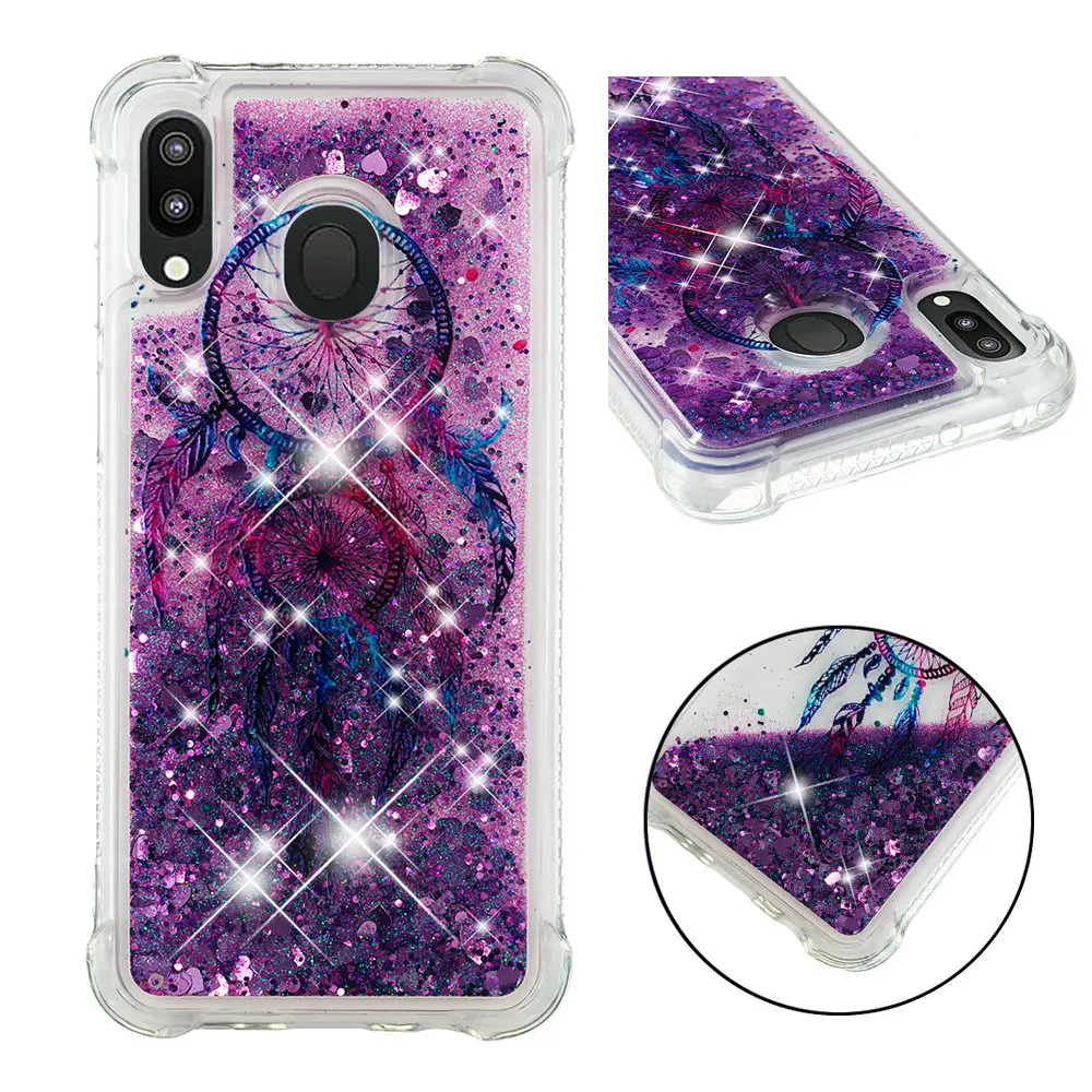 

Fashionable cartoon painting is suitable for Samsung Galaxy M20 dynamic quicksand anti - falling mobile phone shell