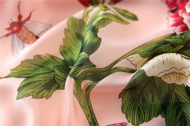 Мягкий шарф из натурального шелка, женский роскошный брендовый шарф с принтом бабочки на шаль с цветочным принтом, Женская длинная бандана Bufanda Foulard, Новинка