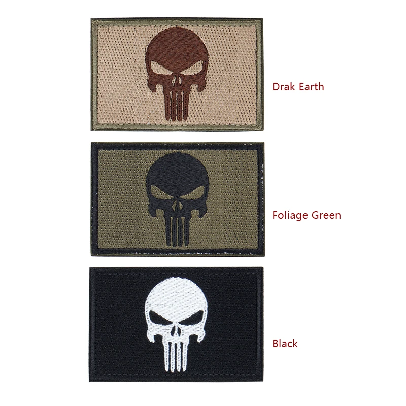 

Airsoft Paintball Gear Hook & Loop Tactical Patch Embroider Skull Badge Military